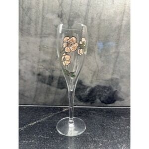 Perrier Jouet Belle Epoque Champagne Flute Hand-Painted Crystal 7 1/2" VTG